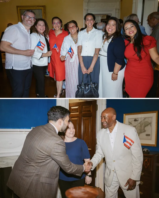 Mayor Mamdani welcomes members of New York City’s Puerto Rican community to Gracie Mansion.