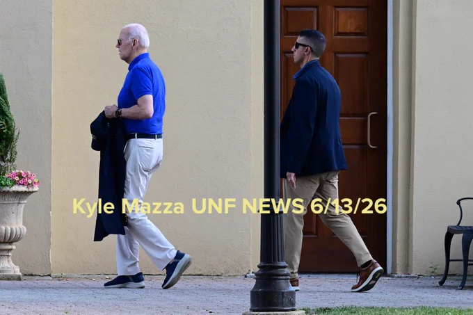 Former United States President Joe Biden is seen walking as he attends mass services at St. Joseph on the Brandywine Church in Wilmington, Delaware, Saturday, June 13, 2026.