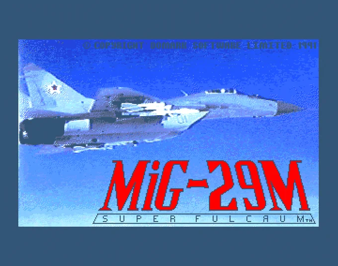 A MiG-29M Super Fulcrum jet flies through a clear blue sky, showcasing its sleek design and weaponry.
