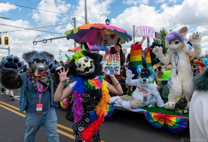 Furries together at CNY Pride