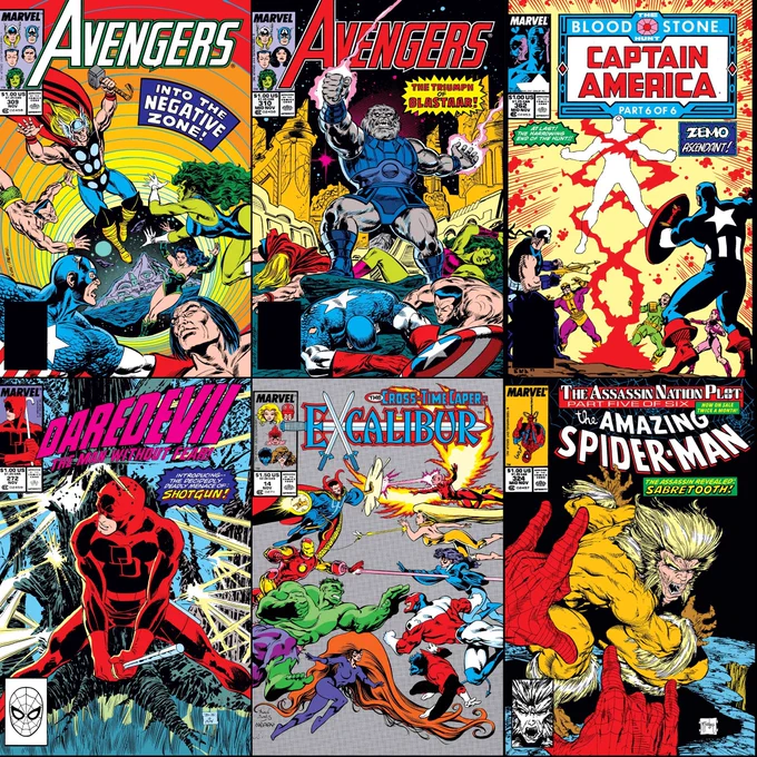Marvel Comics that were on sale with cover dates of November 1989.