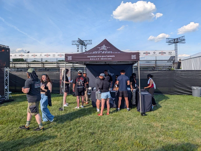 A tent full of secret service recruiters