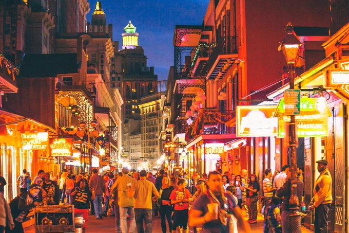 a lively night in the french quarter of new orleans