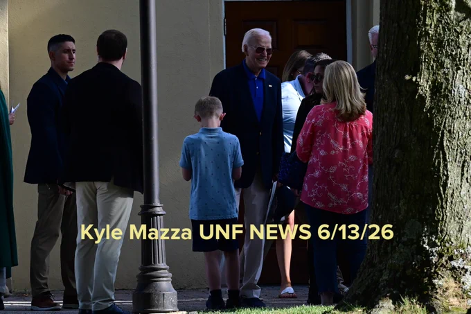 Former United States President Joe Biden is seen smiling as he leaves mass services at St. Joseph on the Brandywine Church in Wilmington, Delaware, Saturday, June 13, 2026.