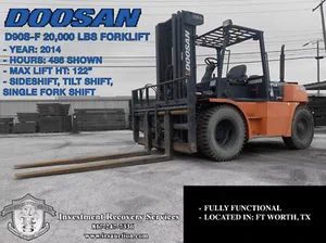 Doosan D90S-5 Forklift heavy-duty industrial equipment for warehouses and manufacturing