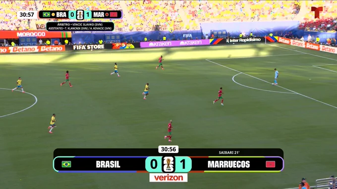 The Brazil-Morocco World Cup match on Peacock.