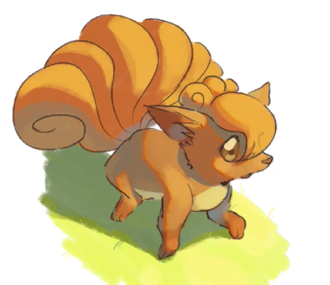 drawing of a vulpix from pokemon