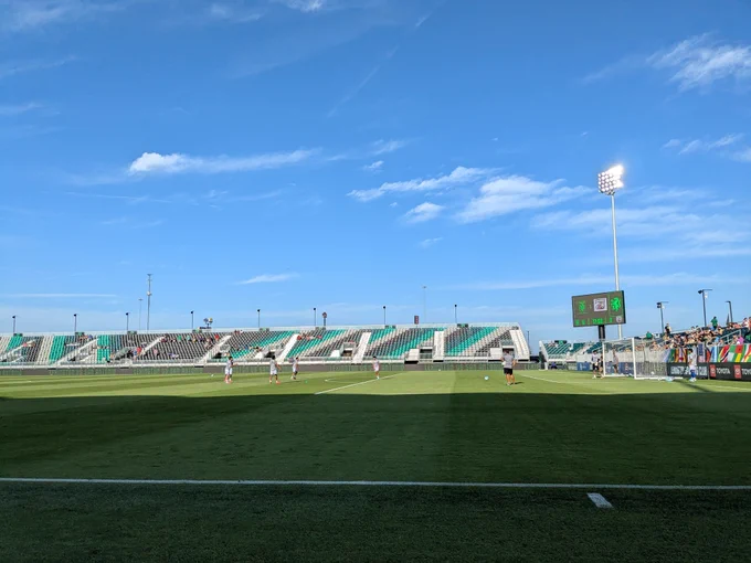 View from the sideline at field level in Lexington SC Stadium on June 13, 2026