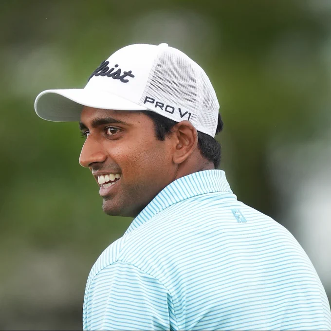Canadian Sudarshan Yellamaraju smiles on the ninth tee box during the Pro-Am ahead of the Canadian Open in Caledon, Ont., on Wednesday, June 10, 2026. THE CANADIAN PRESS/Nathan Denette
