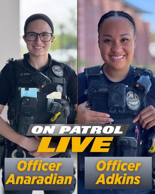 Graphic of Tempe Police officers on On Patrol Live.