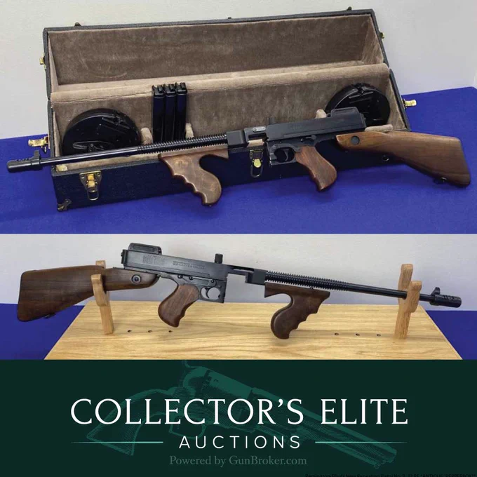 The unmistakable silhouette. The legendary .45 ACP chambering. 
See it here: https://bit.ly/4xhdyuW

This PRE-BAN Auto-Ordnance Thompson 1927A-1 West Hurley model, one of the most recognizable firearms ever produced.


#CollectorsElite #guncollector #gunsdaily