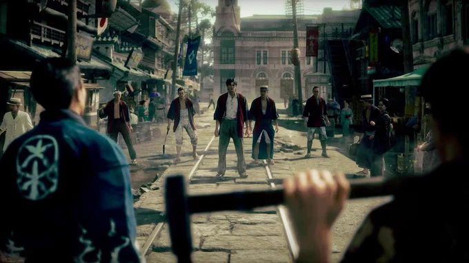 A screenshot of the video game Stranger Than Heaven, which is set in Japan and the U.S. in the early 1900s. (Ryu Ga Gotoku Studio/Sega)
