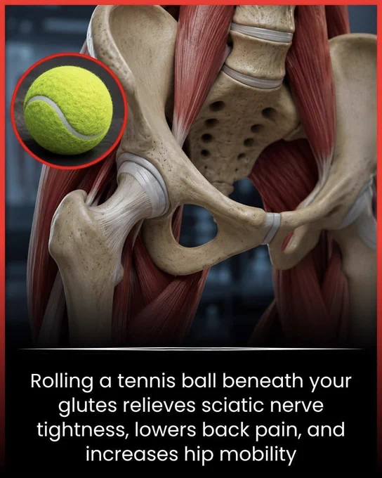 🎾 THE TENNIS BALL SECRET THAT'S HELPING PEOPLE BEAT SCIATIC PAIN!

What if relief from lower back and leg pain was hiding in a simple tennis ball? Many experts say tight muscles in the hip can irritate the sciatic nerve, causing pain, tingling, and stiffness. By gently rolling a tennis ball under the glute area, some people report less discomfort and better movement in just a few minutes.

Simple. Affordable. Surprisingly effective. Could this little trick be the hidden relief you've been looking for.      Source:
National Institute of Neurological Disorders and Stroke. *Sciatica*. U.S. Department of Health and Human Services.