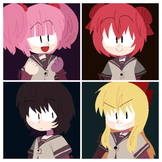 Chinatsu, Akari, Yui and Kyoko from Yuru Yuri
