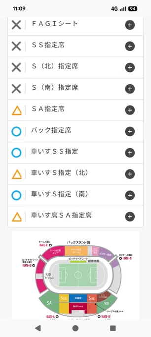 6/13新規販売開始？
6/14の11:00過ぎの状況。
SAは1つだけ空きあった。