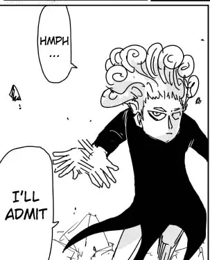 Tatsumaki after Saitama lets go of her arm