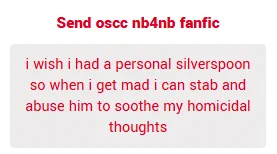 i wish i had a personal silverspoon so when i get mad i can stab and abuse him to soothe my homicidal thoughts