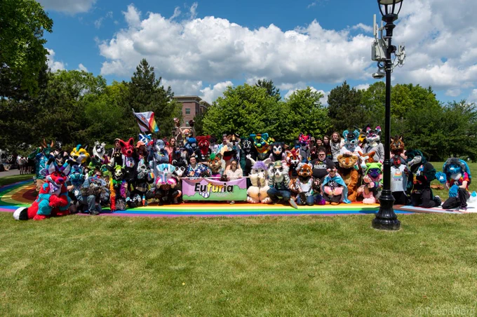 Furries together at CNY Pride