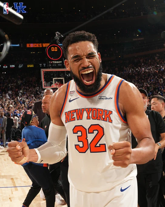 Karl-Anthony Towns yelling. 