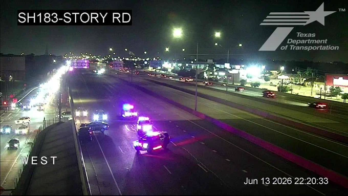 Traffic backed up on highway