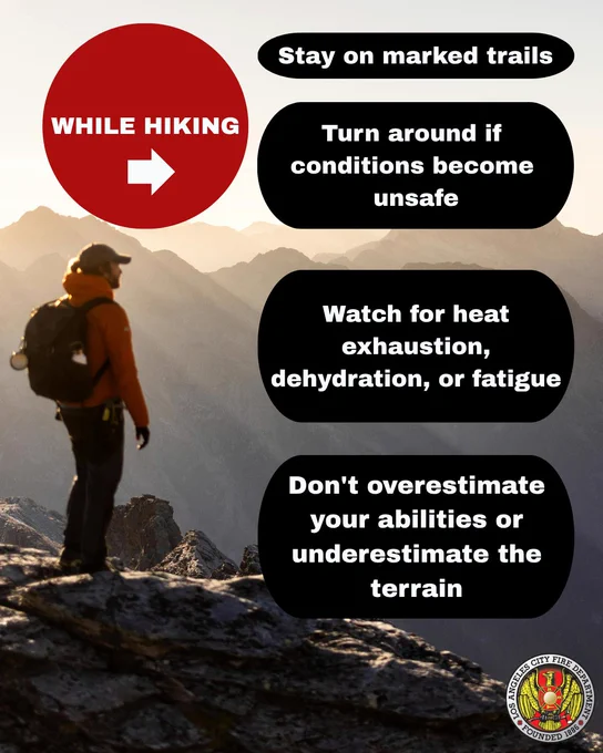 Check List for while you are hiking.