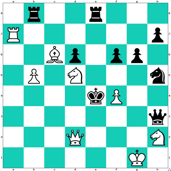 ❓ Test de niveau ★☆☆ sur Échecs & Stratégie 🧐 𝐋𝐞𝐬 𝐁𝐥𝐚𝐧𝐜𝐬 𝐣𝐨𝐮𝐞𝐧𝐭 𝐞𝐭 𝐦𝐚𝐭𝐞𝐧𝐭 𝐞𝐧 𝟐 𝐜𝐨𝐮𝐩𝐬 🔑 𝐋𝐚 𝐬𝐨𝐥𝐮𝐭𝐢𝐨𝐧 👉 https://tr.ee/kPS5k3 ❤️ LIKEZ en indiquant votre temps de réflexion ⌚️

♟ Anna Muzychuk vs Antje Fuchs, Allemagne, 2005

🎁 𝐕𝐨𝐭𝐫𝐞 𝐩𝐫𝐨𝐠𝐫𝐚𝐦𝐦𝐞 𝐝'𝐞𝐧𝐭𝐫𝐚𝐢̂𝐧𝐞𝐦𝐞𝐧𝐭 𝐠𝐫𝐚𝐭𝐮𝐢𝐭 👇

💡 Pour accélérer votre progression, abonnez-vous 𝐠𝐫𝐚𝐭𝐮𝐢𝐭𝐞𝐦𝐞𝐧𝐭 à notre newsletter et recevez 3 exercices corrigés et un cadeau ➡ https://chesstips.fr

📕 32 raisons de se mettre aux échecs ➡️ https://echecs-et-strategie.com

#echecs #chess #tactique #strategie