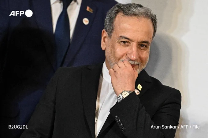 File photo shows Iran's Foreign Minister Abbas Araghchi arriving for a group photo during the BRICS Foreign Ministers’ meeting at the Bharat Mandapam in New Delhi on May 14, 2026