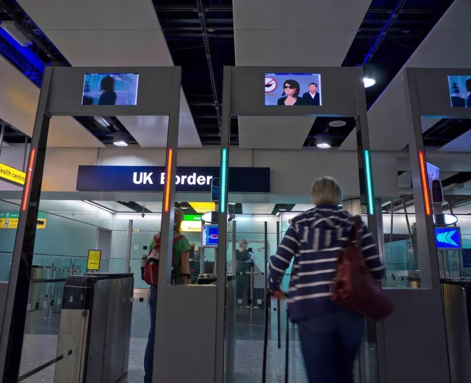 UK border control enforcing strict national security under Starmer’s government. Law matters.