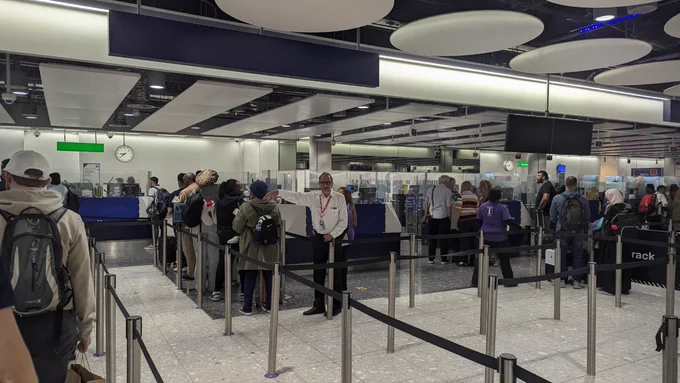 Heathrow airport security screening incoming arrivals tightly to ensure public safety