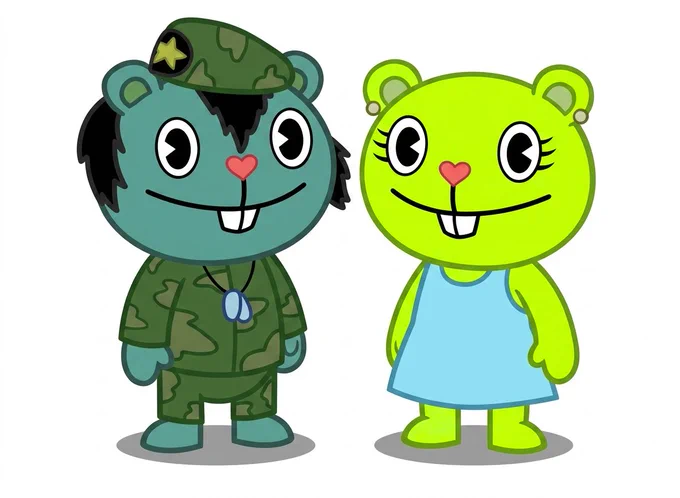 This is the parents of Flippy, Flippy’s father is zippy and Flippy’s mother is Mary and they are from the comic faraway from pupster0071/chao0071 in htf designs.
