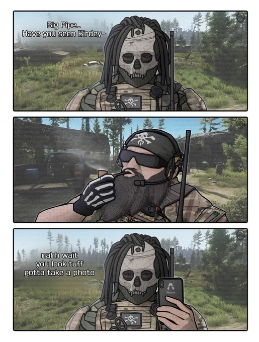 Background isn't the same map cause my PC's so potato