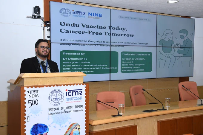 My sincere thanks to Dr Prashant Mathur sir, Director, ICMR–National Institute of NCD Epidemiology, for providing me with this invaluable internship opportunity. Heartfelt thanks to Dr Bency Joseph ma'am, Nodal Communication Officer, for her unwavering guidance, mentorship and support throughout the internship. With gratitude and thanks to Mr Atharv Wakharkar sir, Project AO, for believing in me, recognising my efforts, providing an excellent learning opportunity from you, on #digitallearning #sciencecommunication #visualdesigns and constantly motivating me to do better, and all members of the COPE Team at ICMR-NINE, Bengaluru