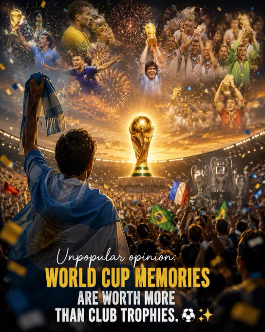 World Cup memories are written in hearts, not trophy cabinets. ⚽🌍
From unforgettable goals to tears of joy, these moments become stories passed down for generations. 🏆❤️🇦🇷🇧🇷🇫🇷🇩🇪
