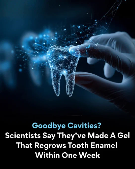 🦷 Scientists Develop a Gel That Can Regrow Tooth Enamel 

Researchers at the University of Nottingham have created a new protein-based gel that can actually help regrow real tooth enamel — a breakthrough that could change the future of dentistry.

The gel works by pulling calcium and phosphate ions from saliva and organizing them into new enamel crystals. According to lead author Abshar Hasan, it “promotes the growth of crystals in an integrated and organized manner,” allowing the new enamel to merge naturally with the tooth.

Lab tests on extracted human molars showed that new enamel started forming within a week, and continued to strengthen over the next few weeks. The regenerated layer stayed strong even after simulated brushing, chewing, and exposure to acids.

Clinical trials are expected to begin later this year, and the technology is planned for commercialization through the startup Mintech-Bio.

Would you use a gel that helps repair your teeth naturally? 🤔