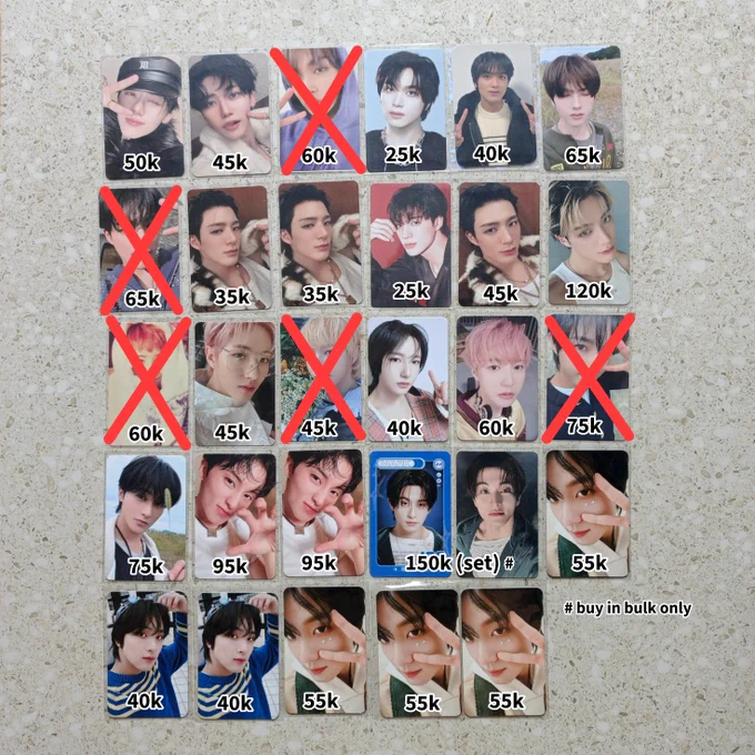 ✨ Mark tc tds set (#) hanya bisa BULK ONLY, tidak bisa each / pair