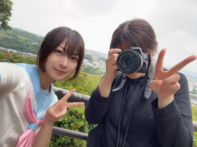 るんことカメラを持ったみほ