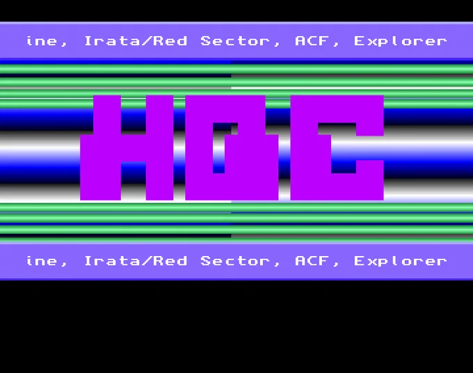 Screenshot of "Ball Raider" - Crack: High Quality Crackings (HQC) - Published by Diamond on Commodore Amiga (1987)
