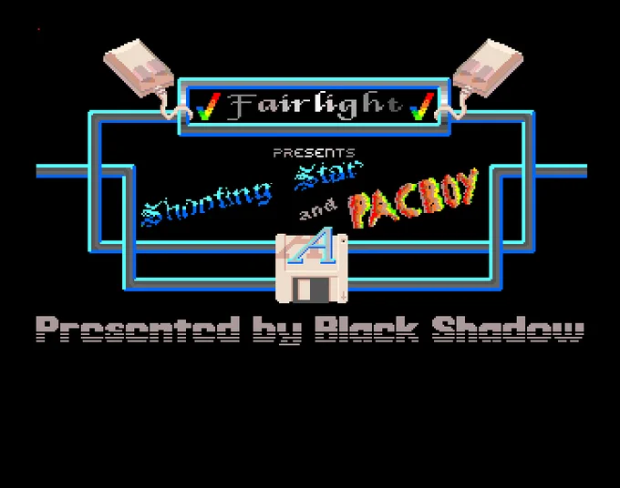 Screenshot of "Pacboy" - Crack: Fairlight (FLT) - Published by Softgang on Commodore Amiga (1987)