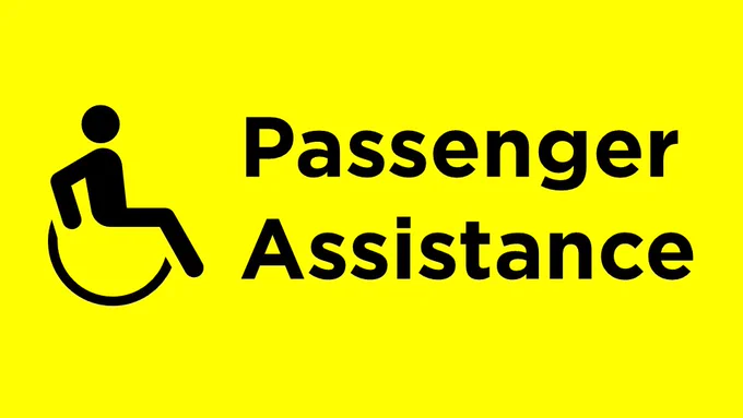 Wheelchair user icon. Text: Passenger Assistance
