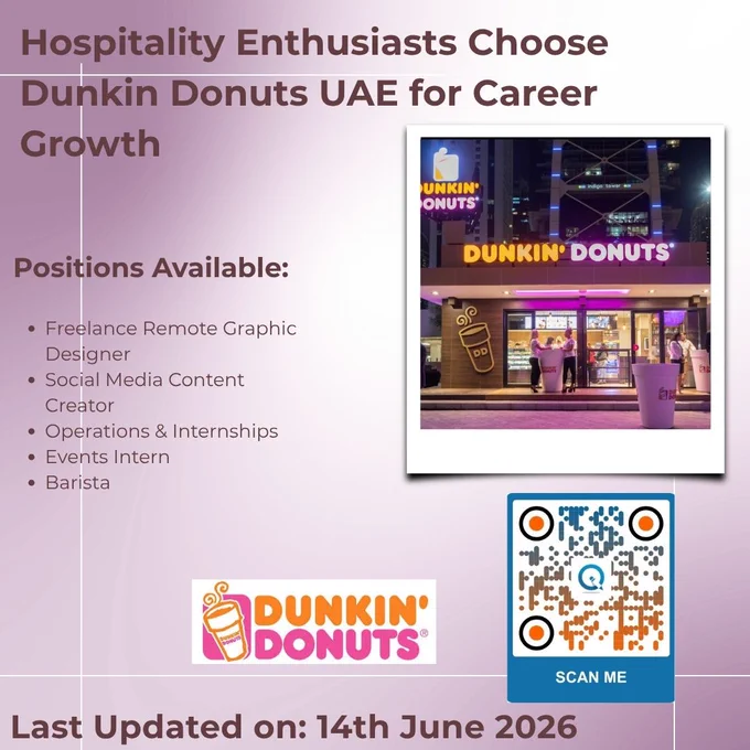 Latest Hiring Updates and Vacancies Available at Dunkin Donuts UAE

Read More & Apply: https://www.inituban.com/2023/03/dunkin-donuts-dubai-careers.html

Dunkin Donuts UAE offers exciting careers in Dubai with openings for baristas, interns and creative professionals seeking growth and experience today.

#DunkinDonutsUAE #CareerOpportunities #InternshipProgram #CustomerServiceExcellence #MeaningfulJourney #GrowthMindset #JoinOurTeam #UAEJobs #CreativeCareers #DunkinDonutsCareers