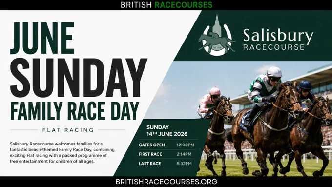 JUNE SUNDAY FAMILY RACE DAY AT SALISBURY RACECOURSE - 14 June 2026