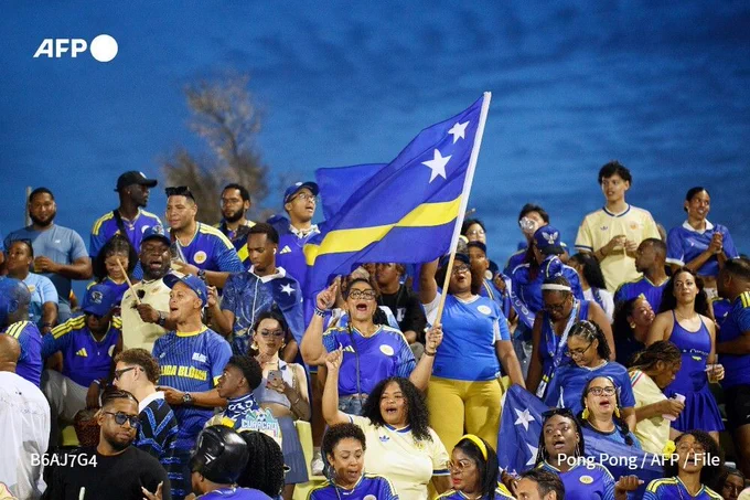 File photo shows Curacao fans cheering for their team during the international friendly match between Curacao and Aruba at Ergilio Hato Stadium in Willemstad, Curacao on June 6, 2026