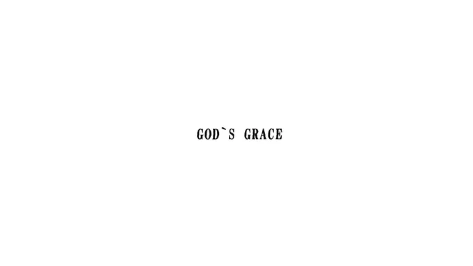 画像には、白い背景に黒い文字で「GOD'S GRACE」と書かれています。文字は中央に配置されており、フォントはシンプルで読みやすいスタイルです。