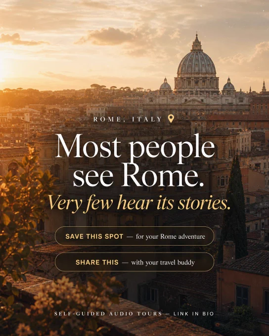 Most people see Rome. Very few hear its stories.