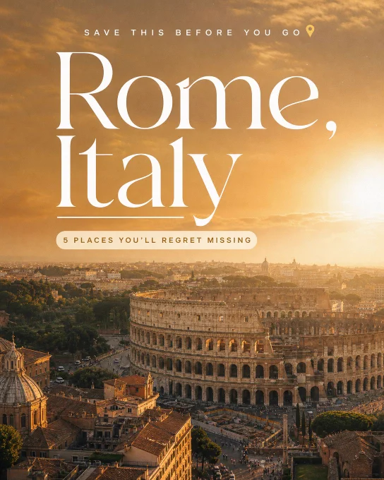 5 places you'll regret missing in Rome — Colosseum at golden hour