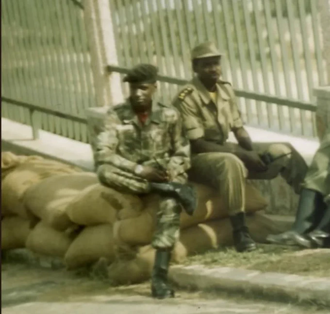 RPA Commanders, Maj. Jacob TUMWIINE (Rtd Lt. Col.) and Capt. Andrew KAGAME (Rtd Maj. Gen.)