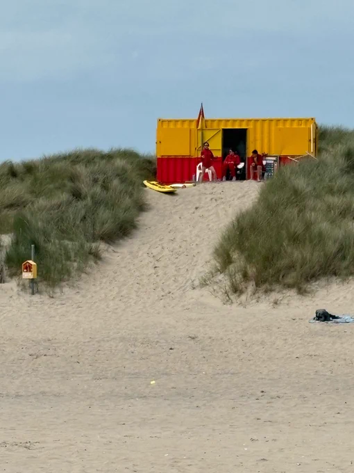 lifeguard on duty at Curracloe  Beach