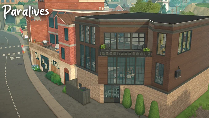 Modern apartment in the game Paralives.