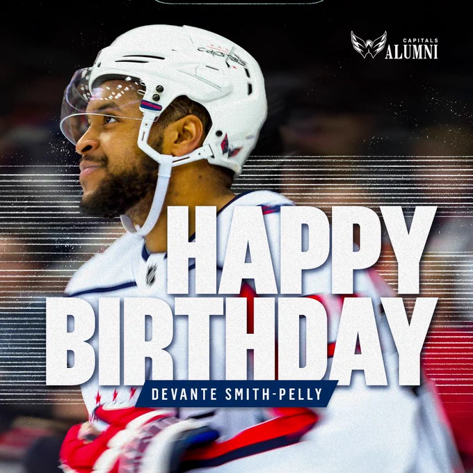 Happy Birthday graphic for Caps alum Devante Smith-Pelly.