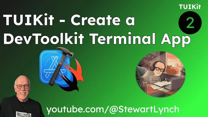 Thumbnail image for the video on using TUIKit to create a DevToolkit Terminal App